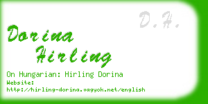 dorina hirling business card